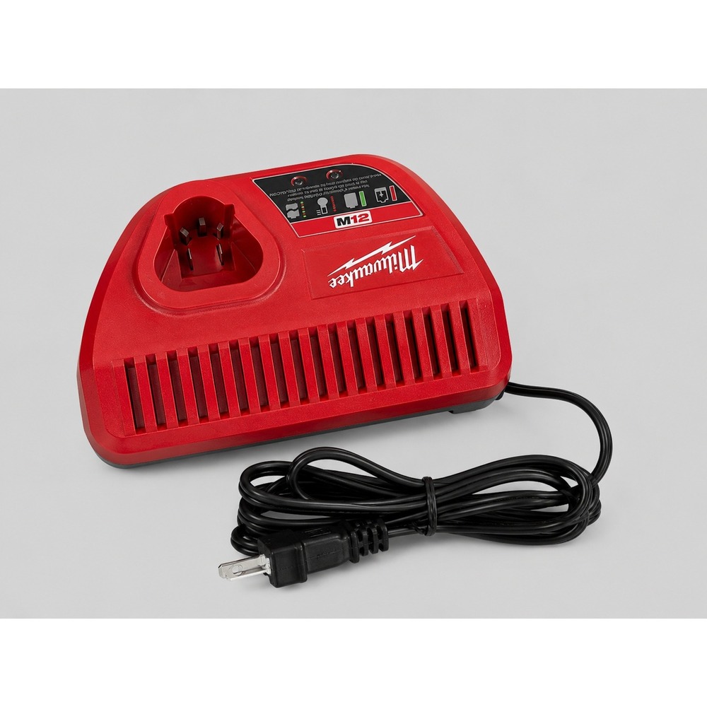 Milwaukee M12 Lithium-Ion Battery Charger 48-59-2401 Red 12V 3.0A Output Corded